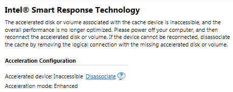 SRT Cache Inaccessible