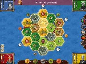 Game Board in Catan HD for iPad